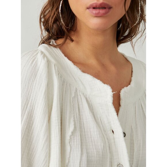 🆕 FREE PEOPLE Lucy Solid Swing Top / Optic White - Picture 8 of 16